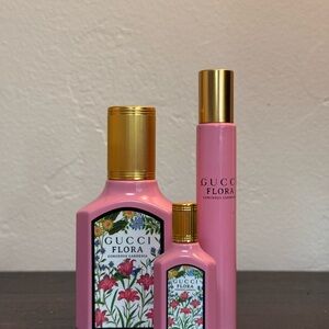 Gucci Flora “Gorgeous Gardenia” pink bottle